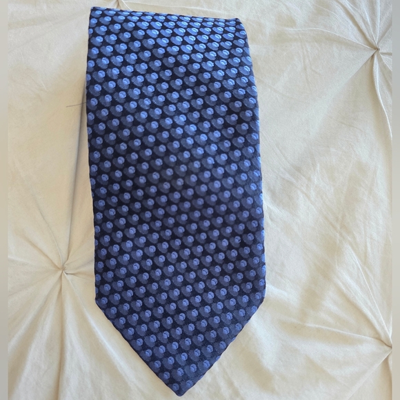 Hugo Boss Blue Patterned silk Tie - Picture 1 of 4